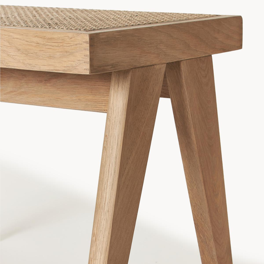 JENNA STOOL NATURAL ASH 52X38X42CM