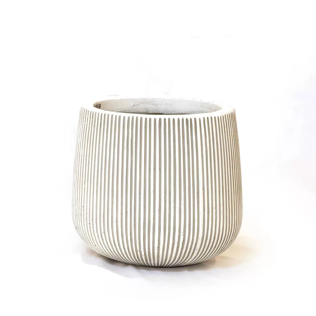 PLANTER FLUTED WHITE FIBRE CEMENT